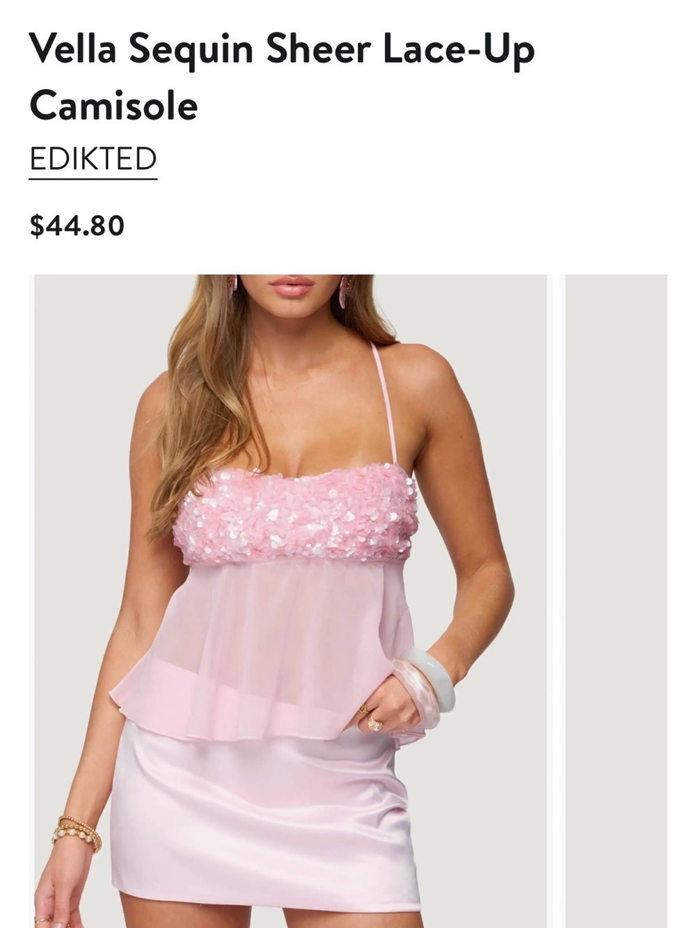 Pink Sequins Top
